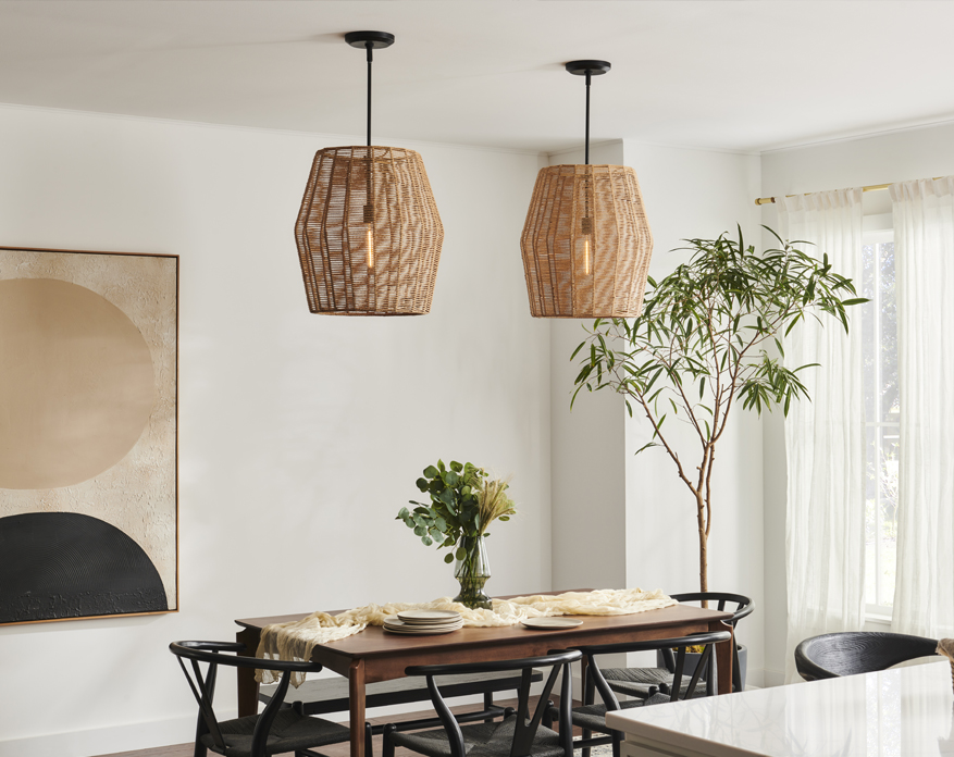 Large Convertible Pendant in kitchen