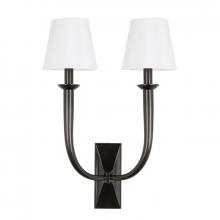 Hudson Valley Orange 112-OB-WS - 2 LIGHT WALL SCONCE w/WHITE SHADE