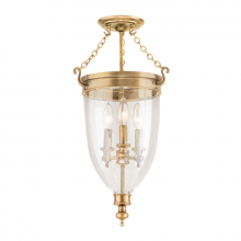 Hudson Valley Orange 141-AGB - 3 LIGHT SEMI FLUSH