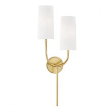 Hudson Valley Orange 1422-AGB - 2 LIGHT WALL SCONCE