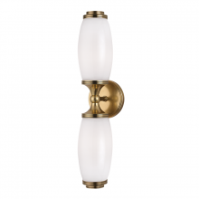 Hudson Valley Orange 1682-AGB - 2 LIGHT WALL SCONCE