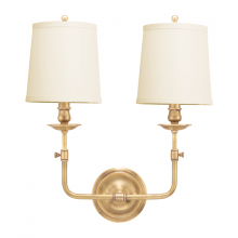 Hudson Valley Orange 172-AGB - 2 LIGHT WALL SCONCE