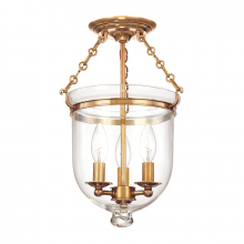Hudson Valley Orange 251-AGB-C1 - 3 LIGHT SEMI FLUSH