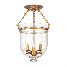 Hudson Valley Orange 251-AGB-C3 - 3 LIGHT SEMI FLUSH
