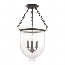 Hudson Valley Orange 253-OB-C1 - 3 LIGHT SEMI FLUSH