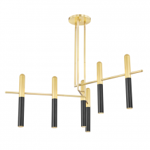 Hudson Valley Orange 2550-AOB - 6 LIGHT CHANDELIER