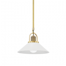 Hudson Valley Orange 2613-AGB/WH - 1 LIGHT SMALL PENDANT