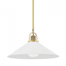 Hudson Valley Orange 2620-AGB/WH - 1 LIGHT LARGE PENDANT