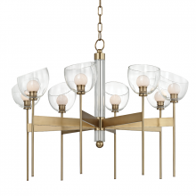 Hudson Valley Orange 2808-AGB - 8 LIGHT CHANDELIER