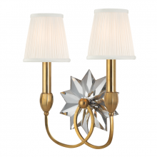 Hudson Valley Orange 3212-AGB - 2 LIGHT WALL SCONCE