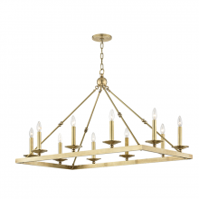 Hudson Valley Orange 3244-AGB - 10 LIGHT CHANDELIER