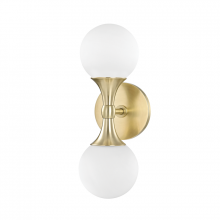 Hudson Valley Orange 3302-AGB - 2 LIGHT WALL SCONCE