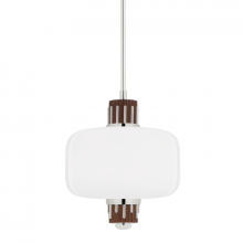 Hudson Valley Orange 3817-PN - 1 LIGHT PENDANT W/ LIGHT WALNUT ACCENT