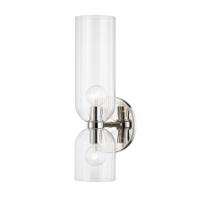 Hudson Valley Orange 4122-PN - 2 LIGHT WALL SCONCE