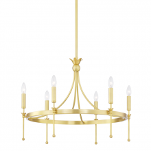 Hudson Valley Orange 4327-AGB - 6 LIGHT CHANDELIER