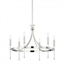 Hudson Valley Orange 4327-PN - 6 LIGHT CHANDELIER