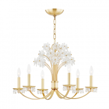 Hudson Valley Orange 4430-AGB - 6 LIGHT CHANDELIER