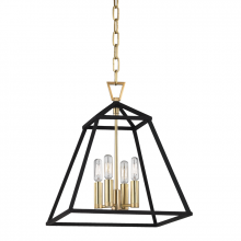 Hudson Valley Orange 4914-AGB - 4 LIGHT PENDANT