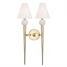 Hudson Valley Orange 4982-AGB - 2 LIGHT WALL SCONCE