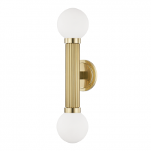 Hudson Valley Orange 5102-AGB - 2 LIGHT WALL SCONCE