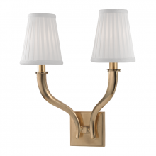 Hudson Valley Orange 5122-AGB - 2 LIGHT WALL SCONCE