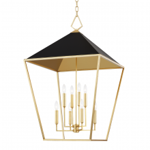 Hudson Valley Orange 5724-GL/BK - 8 LIGHT LARGE PENDANT