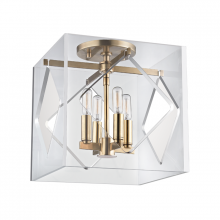 Hudson Valley Orange 5912F-AGB - 4 LIGHT FLUSH MOUNT