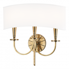 Hudson Valley Orange 8023-AGB - 3 LIGHT WALL SCONCE