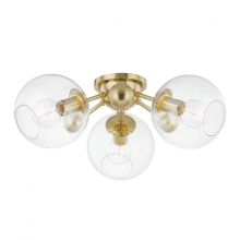 Hudson Valley Orange 8025-AGB - 3 LIGHT SEMI FLUSH