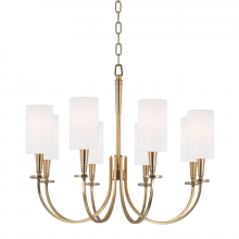 Hudson Valley Orange 8028-AGB - 8 LIGHT CHANDELIER