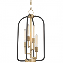 Hudson Valley Orange 8314-AGB - 4 LIGHT CHANDELIER