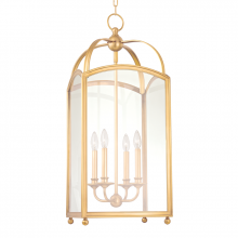 Hudson Valley Orange 8414-AGB - 4 LIGHT CHANDELIER