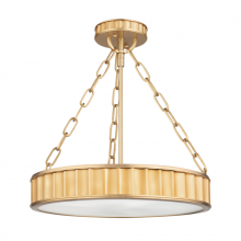 Hudson Valley Orange 901-AGB - 3 LIGHT SEMI FLUSH