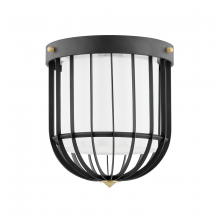Hudson Valley Orange BKO301-AGB/BK - 1 LIGHT FLUSH MOUNT