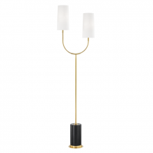 Hudson Valley Orange L1407-AGB - 2 LIGHT MARBLE FLOOR LAMP