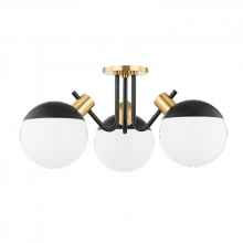 Mitzi Orange H573603-AGB/SBK - Miranda Semi Flush