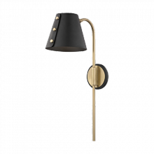 Mitzi Orange HL174201-AGB/BK - Meta Plug-in Sconce