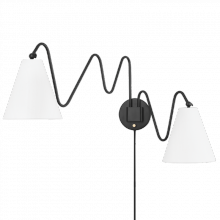 Mitzi Orange HL699102-SBK - Onda Plug-in Sconce