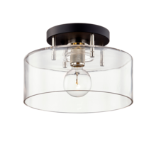Troy Orange C7551-TBK/PN - Bergamot Station Semi Flush