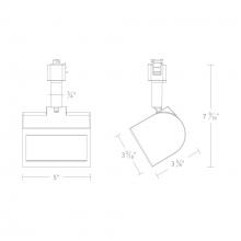 WAC J-3020W-CS-WT - Ocularc 3020W - 5CCT Wall Wash Track Luminaire
