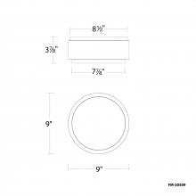 WAC FM-20509-40-WT/AB - Salvo Flush Mount Light