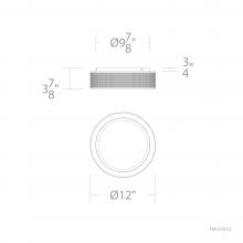 WAC FM-57512-40-BK - Grille Flush Mount Light