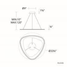 WAC PD-41433-40-AB - Oyster Pendant Light