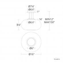 WAC PD-48516-40-BK - Doma Pendant Light