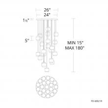 WAC PD-68921R-BK - Banded Chandelier Light