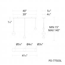 WAC PD-77503L-BC - Cyllindra Chandelier Light