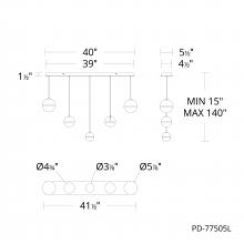 WAC PD-77505L-BC - Cyllindra Chandelier Light