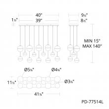 WAC PD-77514L-BC - Cyllindra Chandelier Light