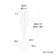 WAC PD-77515R-BC - Cyllindra Chandelier Light