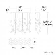 WAC PD-77523L-BC - Cyllindra Chandelier Light